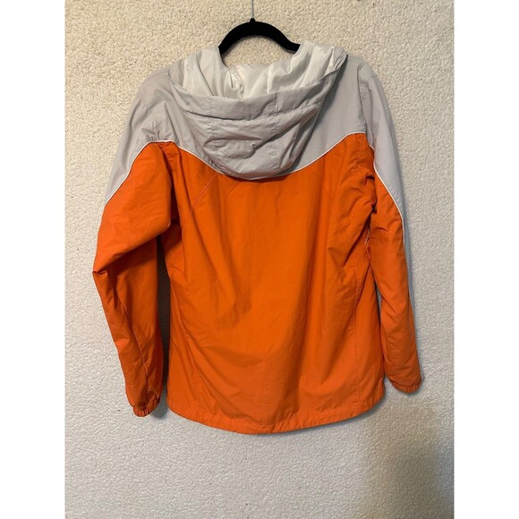 Columbia‎ XCO Jacket Women Small Orange White PACKABLE Full Zip Hooded Softshell - Picture 15 of 16